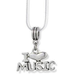 I Love Music Necklace Pendant Jewelry
